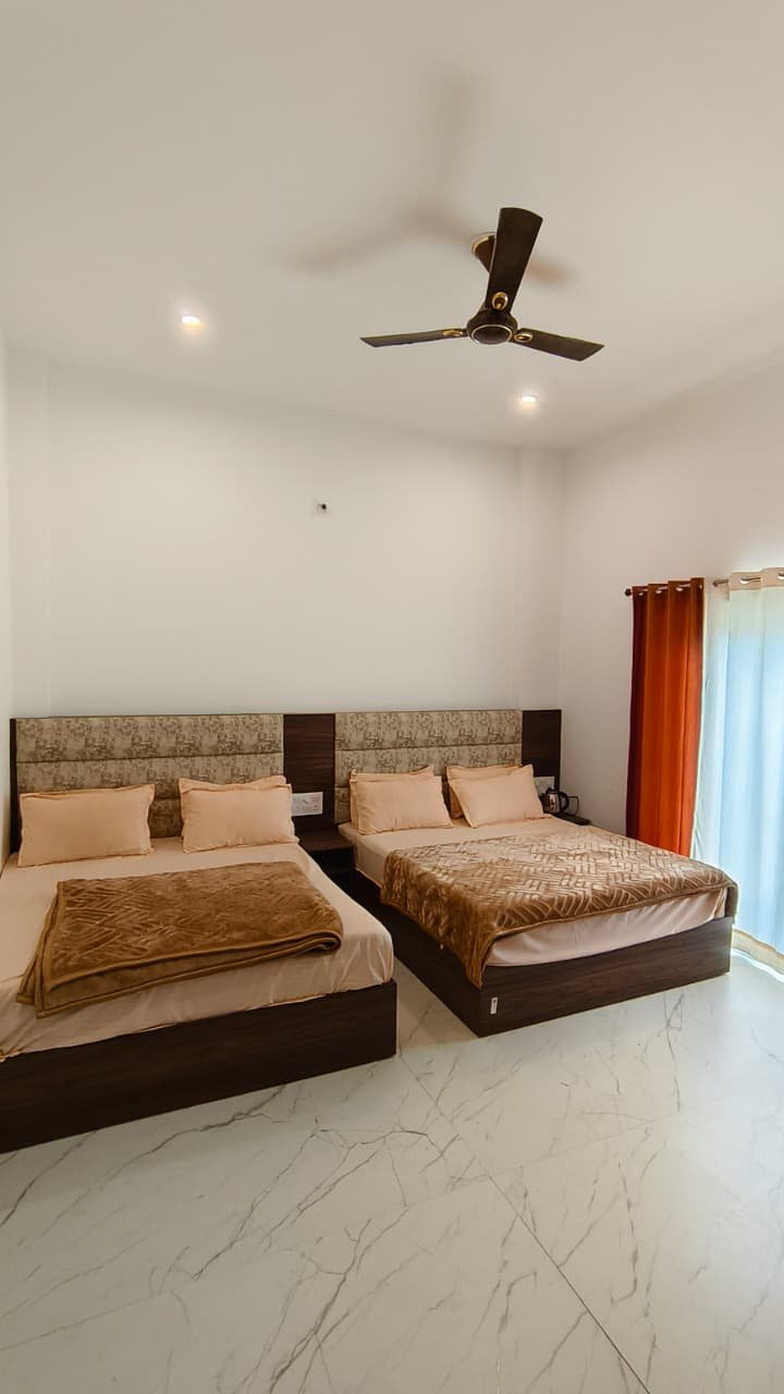 Dramatic sunset over the Himalayan ridgeline from Uttarkashi